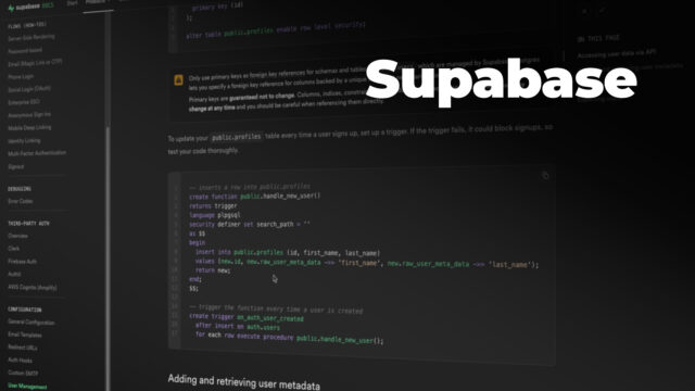 Utiliser Supabase en tant que backend pour son projet no-code