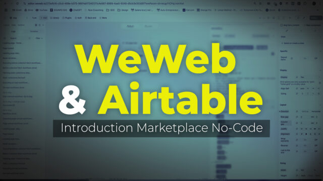 WeWeb & Airtable - Introduction Marketplace No-Code