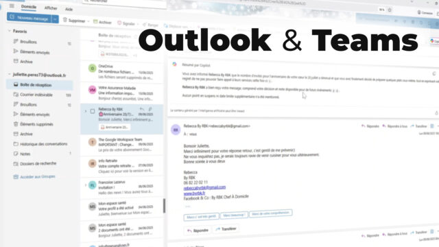 Apprendre Copilot IA pour Outlook & Teams