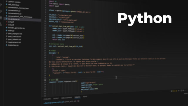 Python, cas d'usages avec l'IA